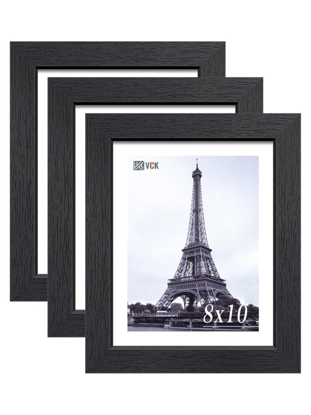 8x10 Picture Frames 3 Pack Wood Frame Wall Display Stand